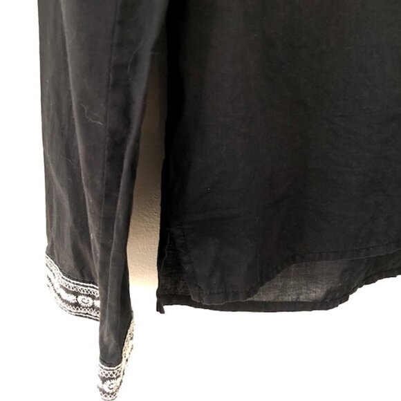 Calvin Klein Womens V-Neck Blouse with Embroidered Detail Small - Picture 6 of 8